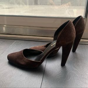 Prada Brown Suede Pump